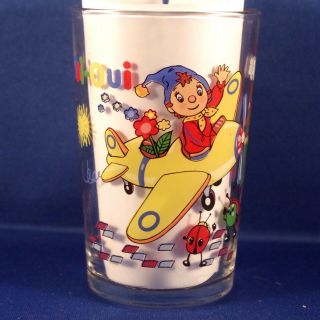 Amora Mustard Drinking Glass Oui Oui By Hachette From France Airplane Policeman