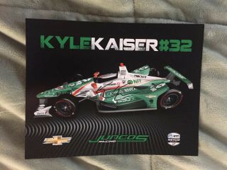 Kyle Kaiser 2019 Indy Car Indianapolis 500 Promo Hero Card Autographed