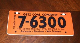 Vintage Getz Coal Co.  Chicago Il Blotter Book 3 " X8 "