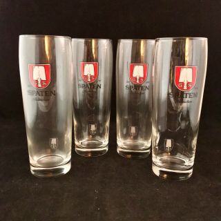 Set Of 4 Spaten Munchen German Beer Glasses Bar Glasses 0.  5l