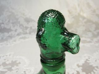 Vintage Emerald Green Glass Poodle Decanter 2