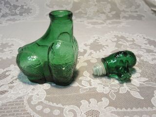 Vintage Emerald Green Glass Poodle Decanter 4