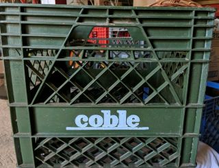 Vintage Coble Dairy Milk Crate Dark Green 13 " X13 " X11 " Extremely Rare