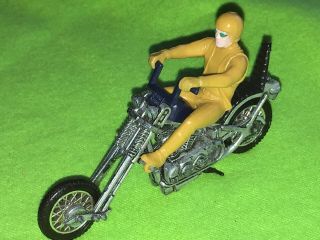 Vintage Hot Wheels Rrrumblers Road Hog Mattel Motorcycle And Rider Chopper Toy