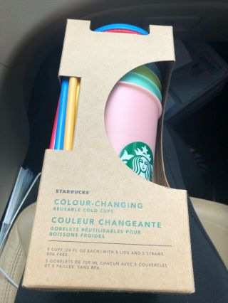 Rare Starbucks Color Changing Cups (set Of 3)