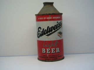 Edelweiss Light Cone Top Beer Can,  Chicago,  Illinois