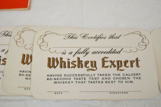 Vintage Calvert Whiskey Advertising Shot Glass Taste Test Kit 4