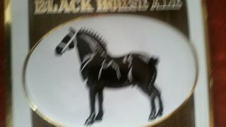 VINTAGE 1966 BLACK HORSE ALE SIGN Embosograph CANADA ALE / RARE 4