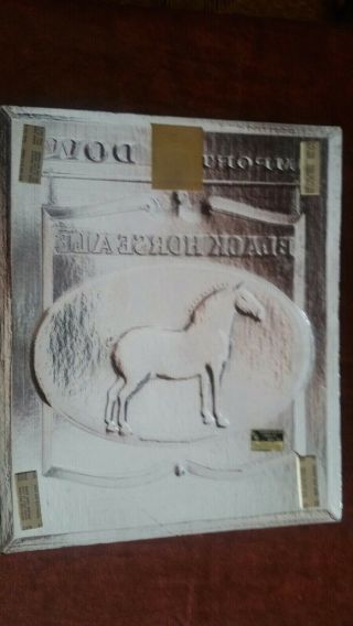 VINTAGE 1966 BLACK HORSE ALE SIGN Embosograph CANADA ALE / RARE 6