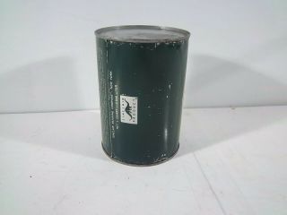 Vintage Sinclair Opaline Motor Oil Quart Can,  Gas Station Tin,  Full Qt. 2