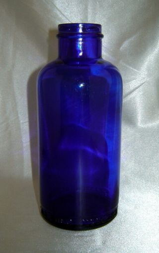 Vintage Bromo - Seltzer Cobalt Blue Emerson Drug Co Bottle (lettering Upside Down)
