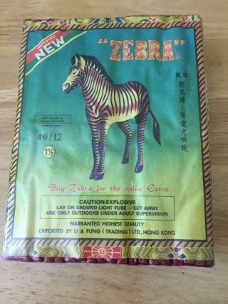 Zebra 40/12 Dot Firecracker Brick Label