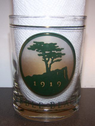 Pebble Beach 1919 Golf Links Drink Glass 4 1/8 " Tall