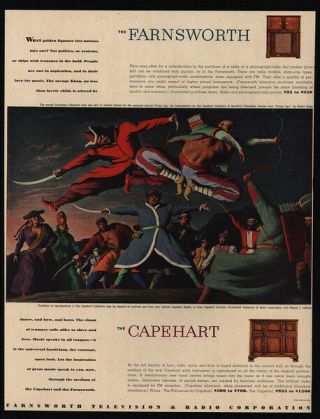 1946 Farnsworth Capehart Radio - Prince Igor Dance Art - Vintage Ad