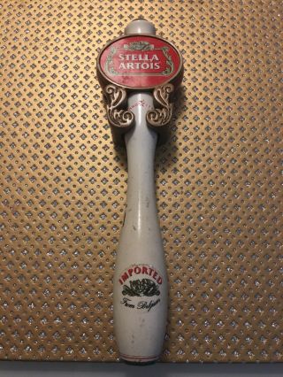 Stella Artois Wooden Beer Tap Handle Bar Tap Handle Man Cave Bar Tapper 11.  5 "