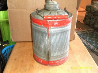 Vintage Galvanized Metal 1 Gallon Gas Can 2