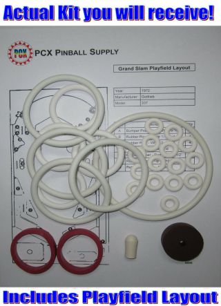 1972 Gottlieb Grand Slam Pinball Machine Rubber Ring Kit