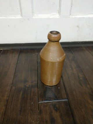 Vtg Antique Ceramic Stoneware Bottle 9.  5 