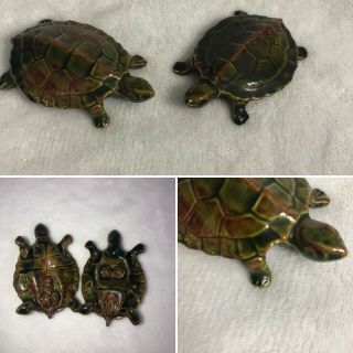 Ceramic Turtles With Male & Female Genitalia Naughty Gag Gift Retro X - Rated Boob