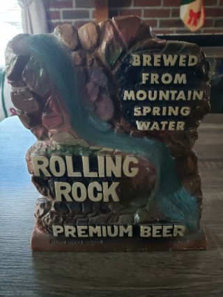 Rolling Rock Beer Chalk Brewed From Spring Mountain Water Falls Sign Latrobe Pa