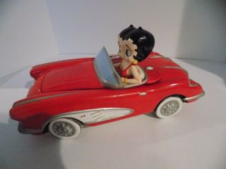 2001 Betty Boop Chevy 1958 Corvette Cookie Jar With Box