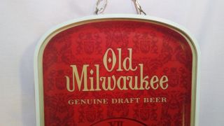 Vintage 1968 Old Milwaukee Beer Lighted Clock Sign 23 