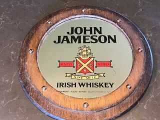 John Jameson Irish Whiskey 11 " Wall Hanging Porthole Advertising Sign Mirror