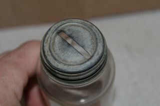 Vintage Mini Atlas Strong Shoulder Mason Jar Bank Miniature Zinc Lid Rare 4