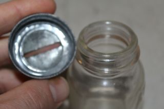 Vintage Mini Atlas Strong Shoulder Mason Jar Bank Miniature Zinc Lid Rare 5