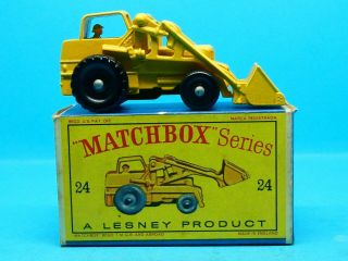 Matchbox Lesney Hydraulic Excavator Diecast Toy Model Front End Loader No 24 Mib