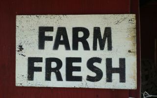 Vintage Wooden Produce Sign Vegetable Stand Farm Fresh
