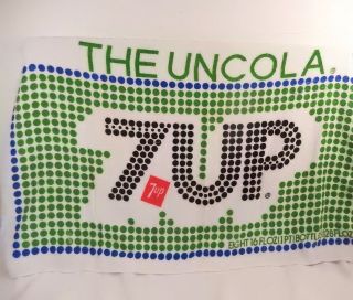 Funky Vintage Beach Towel 7 - Up The Un - Cola Old Green & Blue Dot Design