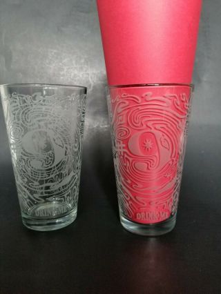 Magic Hat 9 Craft Brewing Co.  Pint Glass 16 Oz Ounces Drink Me Set Of 2