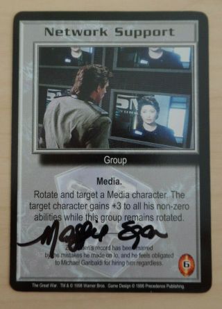 Babylon 5 B5 Ccg - Maggie Egan As Jane Isn Reporter Autographed / Signed Card