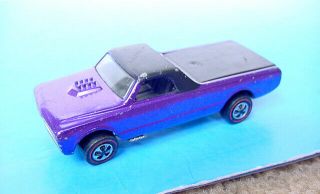 1968 Mattel Hot Wheels Redline Custom Fleetside Purple Us