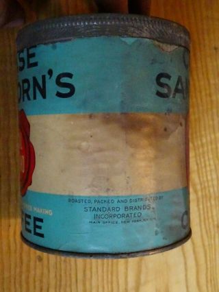 1931 Vintage Chase and Sanborn ' s Coffee Tin Can paper label March 16 D 2