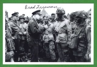 Bradford Freeman Wwii Band Of Brothers 101st 506th Signed 4x6 Photo E17148
