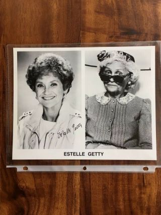 Estelle Getty Actress Comedian Golden Girls Autographed Hand Signed 8 X 10 Photo