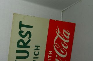 Vintage 1953 Coca Cola Liverwurst Sandwich Channel Card Advertising Sign C - Board 6