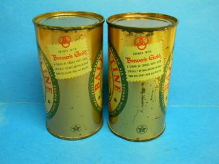 Unlisted 2 Dif.  Vintage Ballantine Xxx Ale Flat Top Beer Cans Newark Jersey