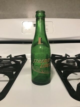 Vintage Stream Lined Green Soda Pop Bottle Memis Tenn Tennessee Railroad