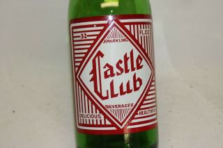 Castle Club Beverages Soda Bottle,  Sandusky,  Ohio