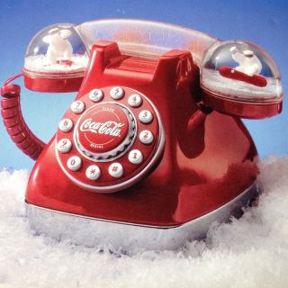 Coca Cola Dome Collectible Push Button Telephone Nib