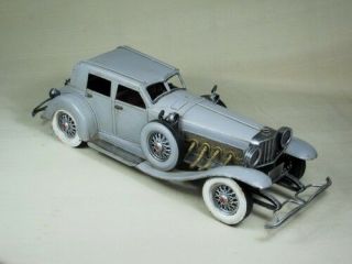 Handmade Iron Metal Vintage Car Model 16.  5 Inches Long