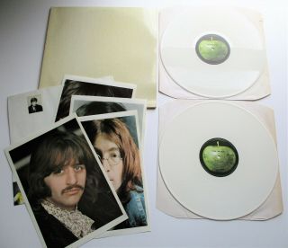 The Beatles - White Album 78 French Apple White Vinyl Dbl Lp Poster/photographs