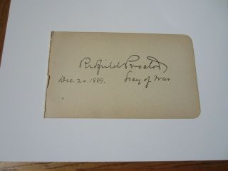 Redfield Proctor Autographed Album Page As Secretary Of War 1889