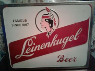 Vintage Leinenkugel’s Wisconsin Beer Plastic Wall Sign 10 X 8