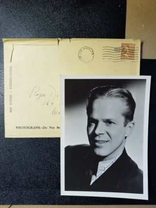 Dan Duryea Hollywood Movie Star Autograph Photo 1940s Signature Studio