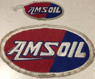 Two Vintage Ams Oil Fabric Jacket Patches