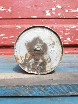 Skelly Motor Oil Metal Quart Can Vintage Canco Can Red Empty intact pin stripe 5